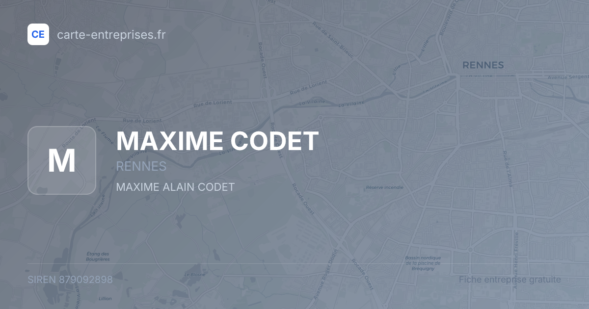 MAXIME CODET — 879092898 — fiche entreprise
