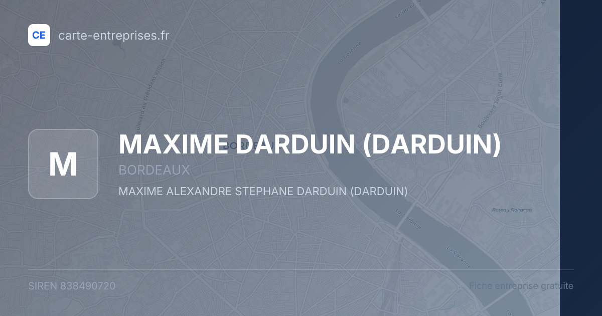MAXIME DARDUIN (DARDUIN) — 838490720 — fiche entreprise