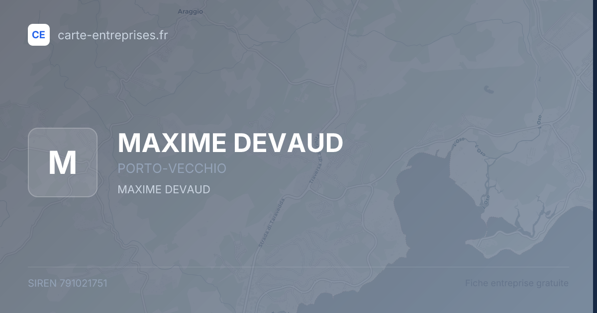 MAXIME DEVAUD — 791021751 — fiche entreprise