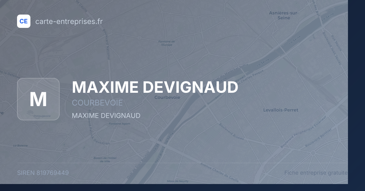 MAXIME DEVIGNAUD — 819769449 — fiche entreprise