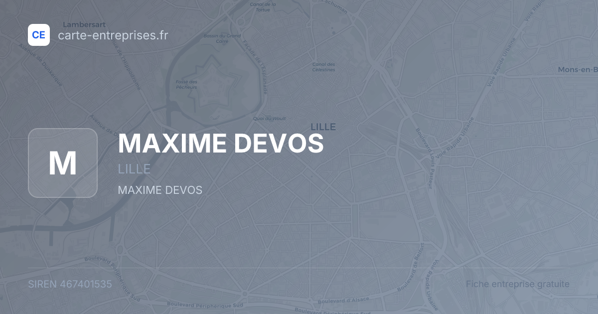 MAXIME DEVOS — 467401535 — fiche entreprise
