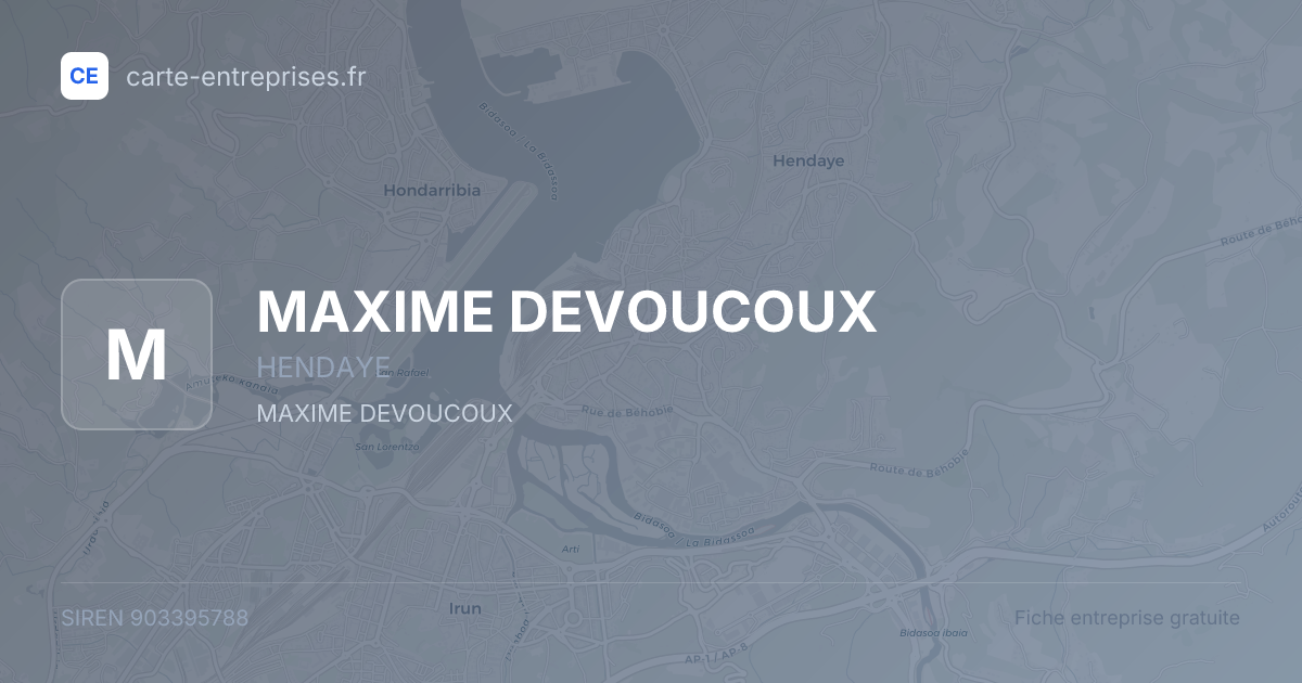 MAXIME DEVOUCOUX — 903395788 — fiche entreprise