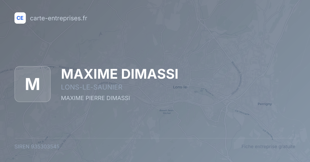 MAXIME DIMASSI — 935303545 — fiche entreprise