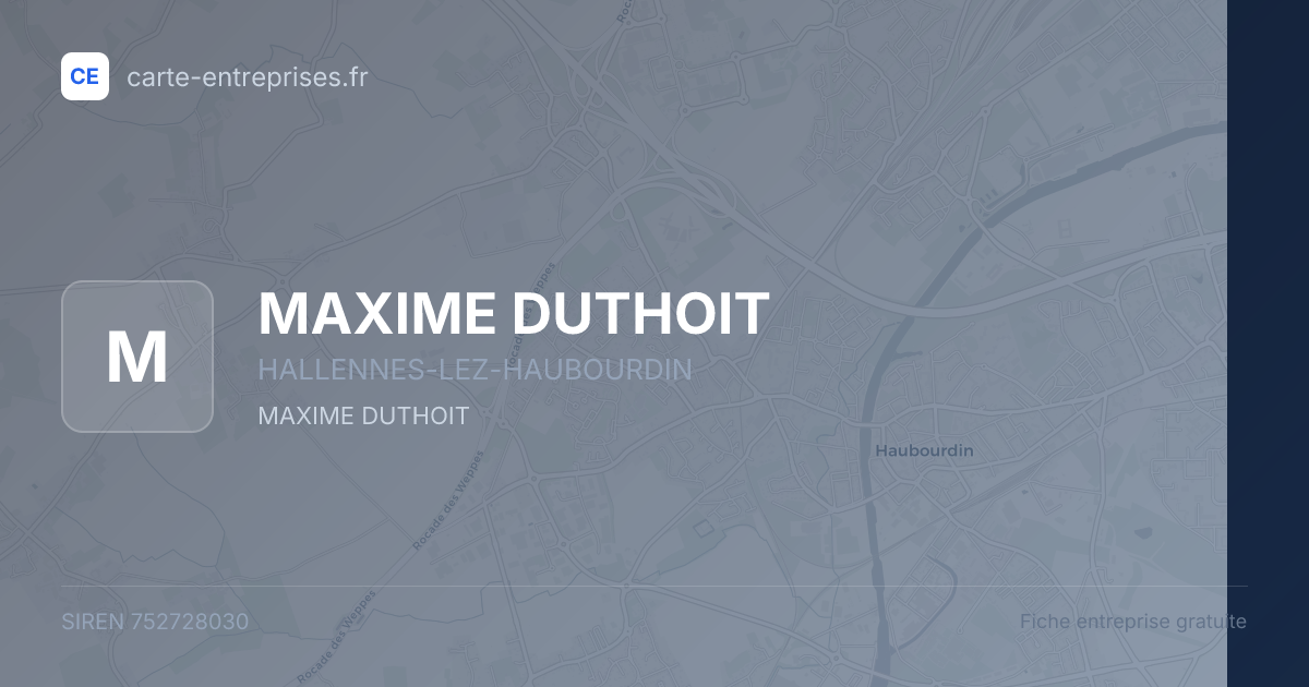 MAXIME DUTHOIT — 752728030 — fiche entreprise