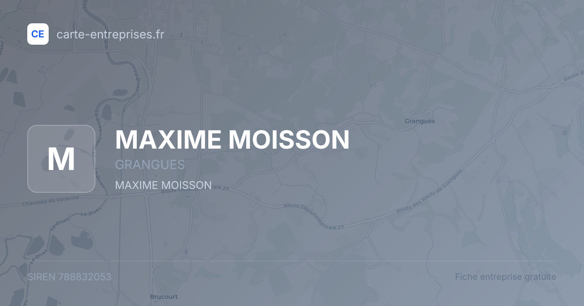 MAXIME MOISSON — 788832053 — fiche entreprise