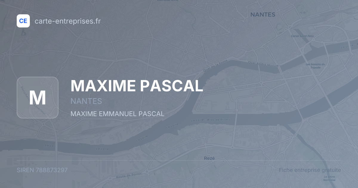 MAXIME PASCAL — 788873297 — fiche entreprise
