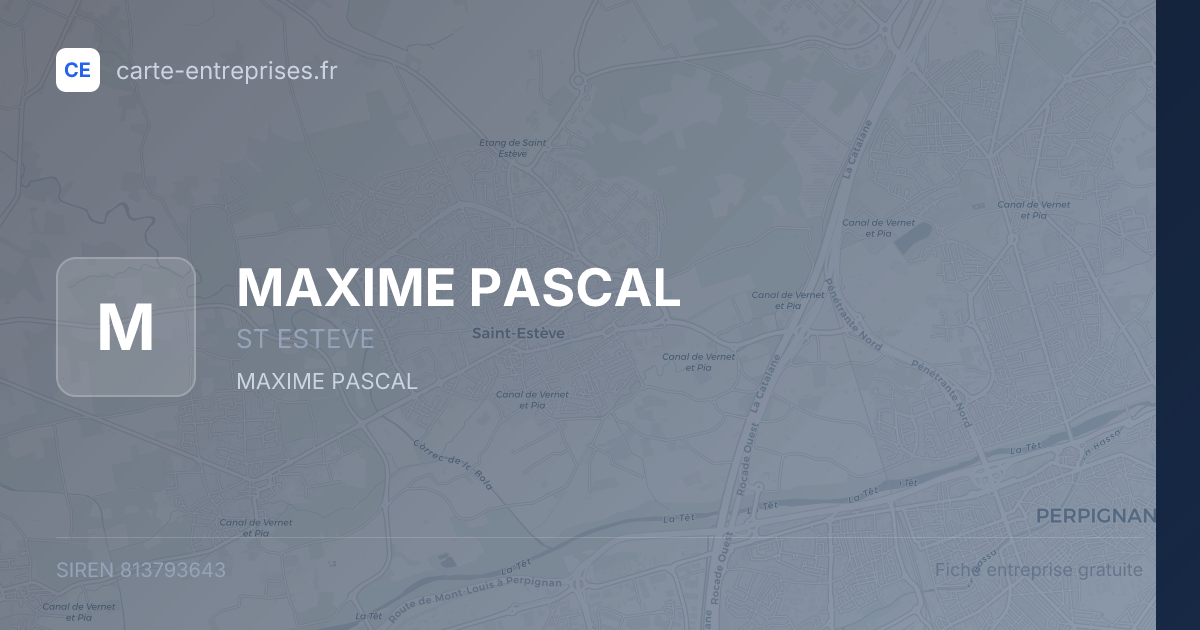 MAXIME PASCAL — 813793643 — fiche entreprise