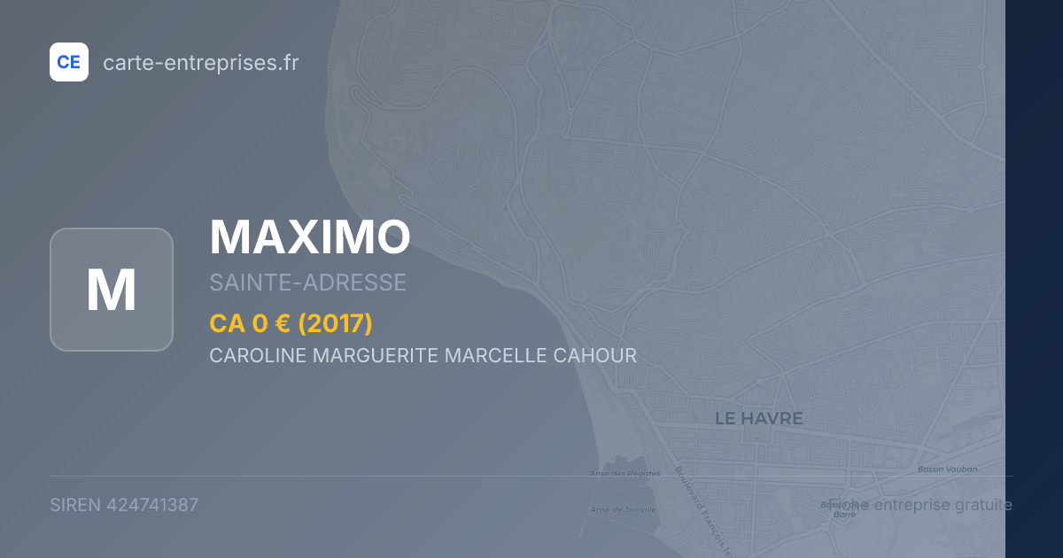 MAXIMO — 424741387 — fiche entreprise