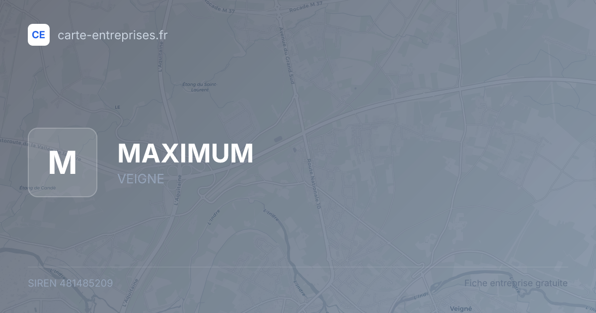 MAXIMUM — 481485209 — fiche entreprise