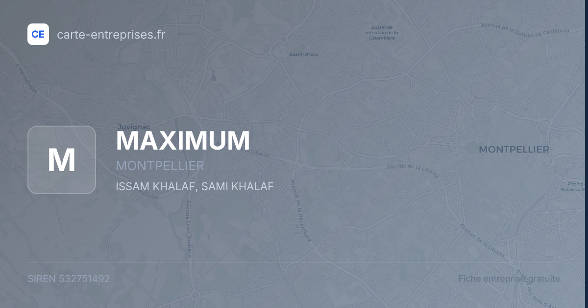 MAXIMUM — 532751492 — fiche entreprise