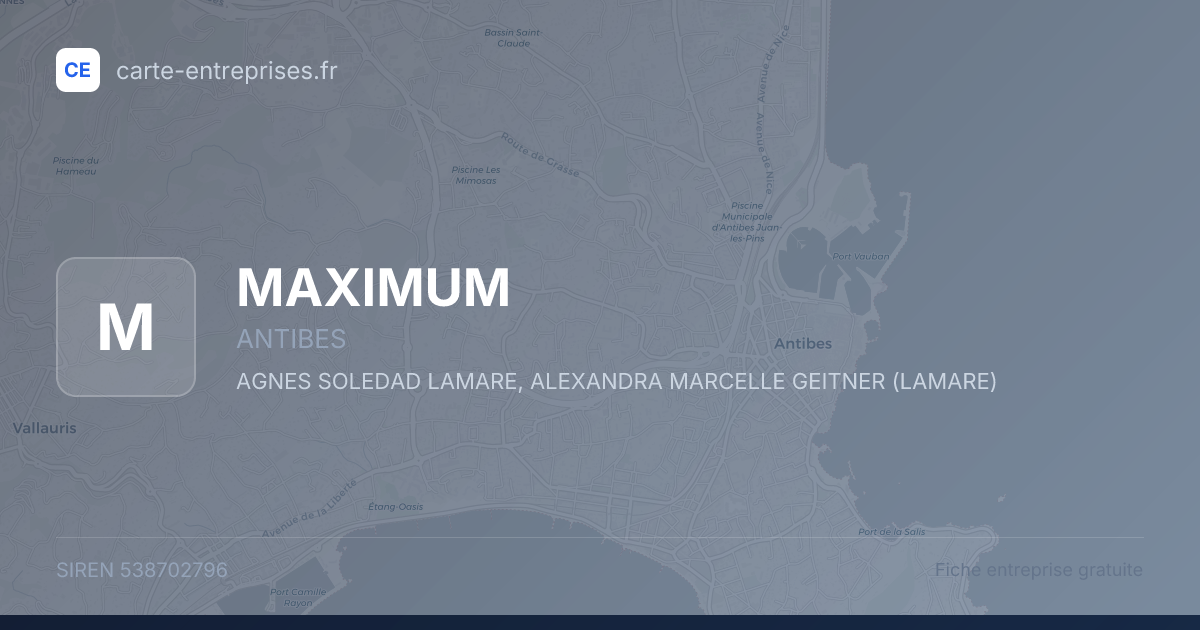 MAXIMUM — 538702796 — fiche entreprise