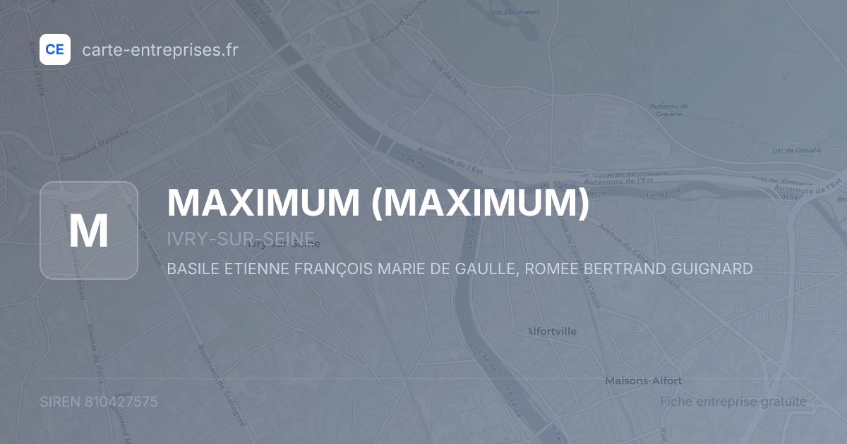 MAXIMUM — 810427575 — fiche entreprise