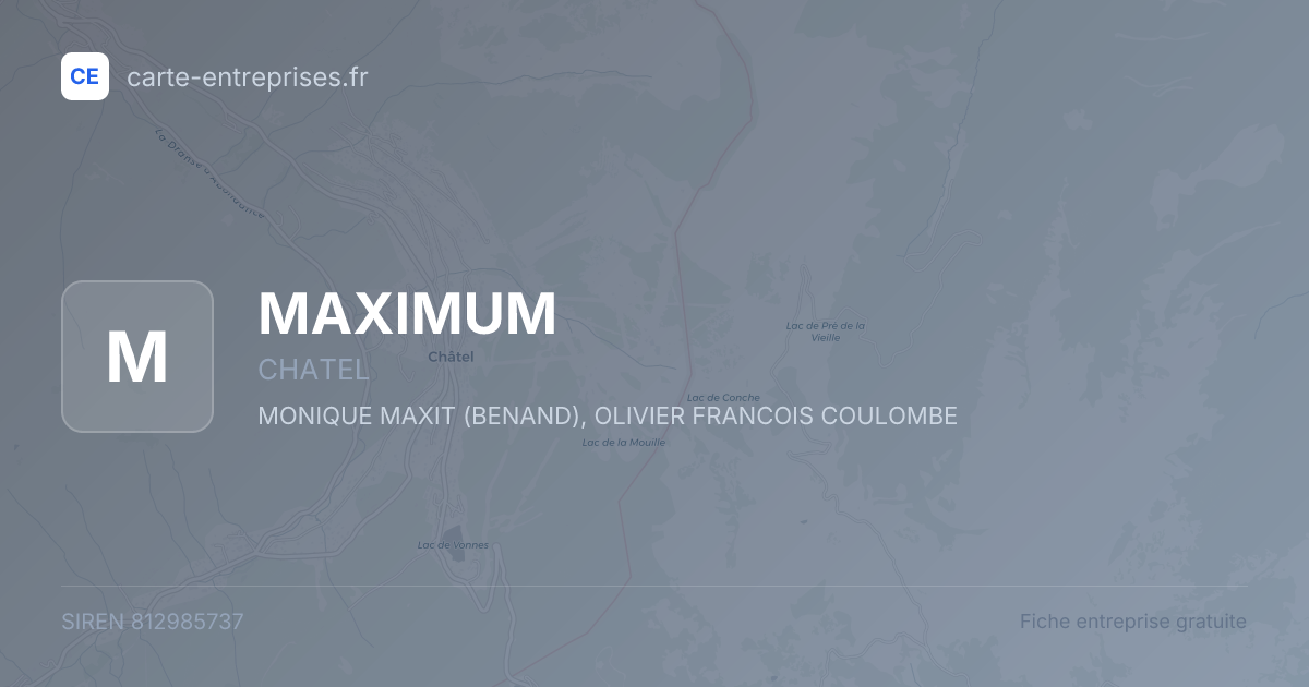 MAXIMUM — 812985737 — fiche entreprise