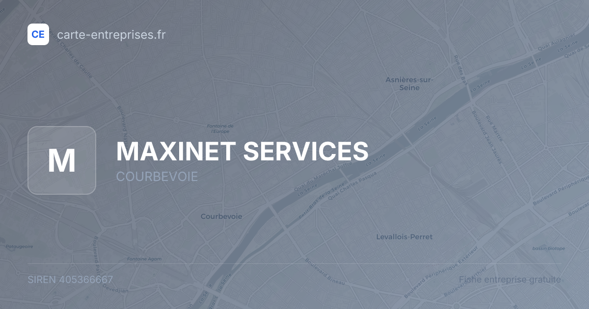 MAXINET SERVICES — 405366667 — fiche entreprise