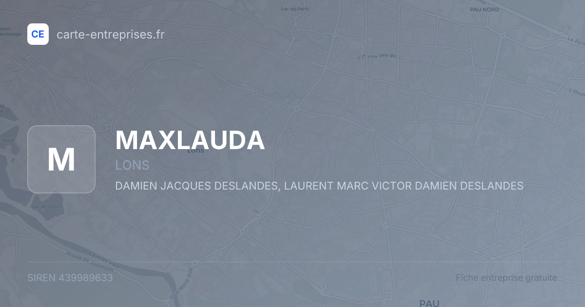 MAXLAUDA — 439989633 — fiche entreprise