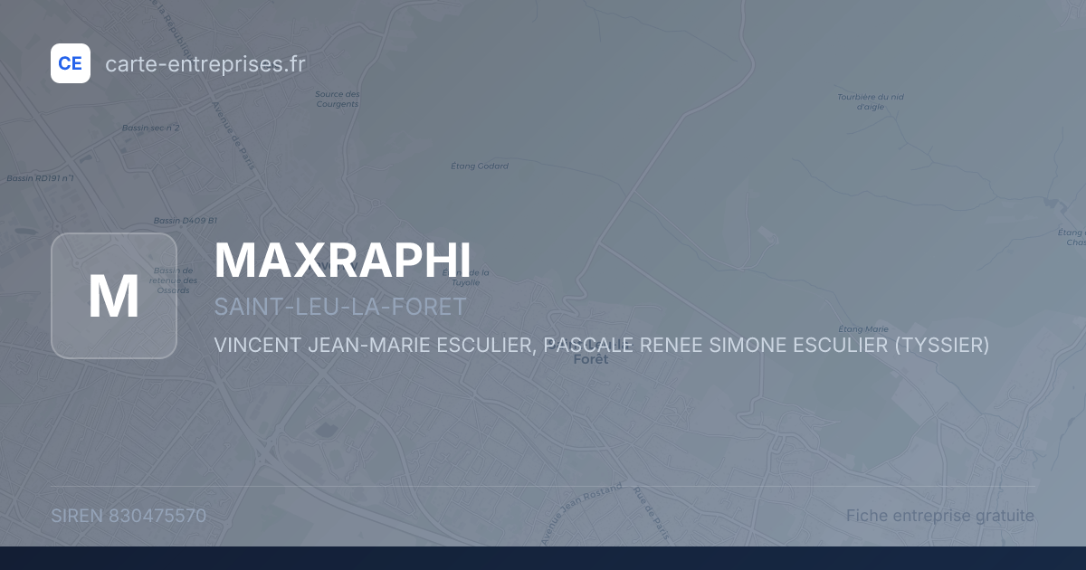 MAXRAPHI — 830475570 — fiche entreprise