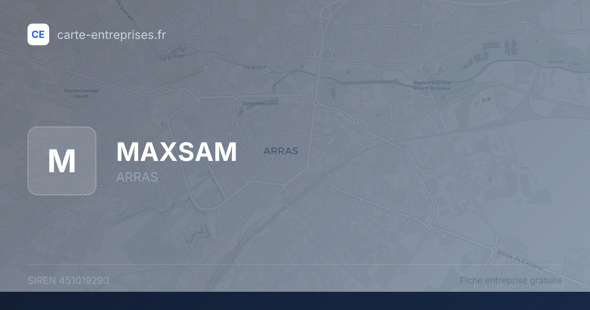 MAXSAM — 451019293 — fiche entreprise