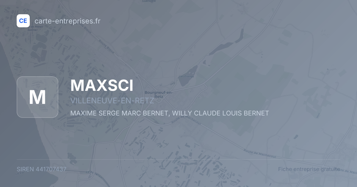 MAXSCI — 441707437 — fiche entreprise