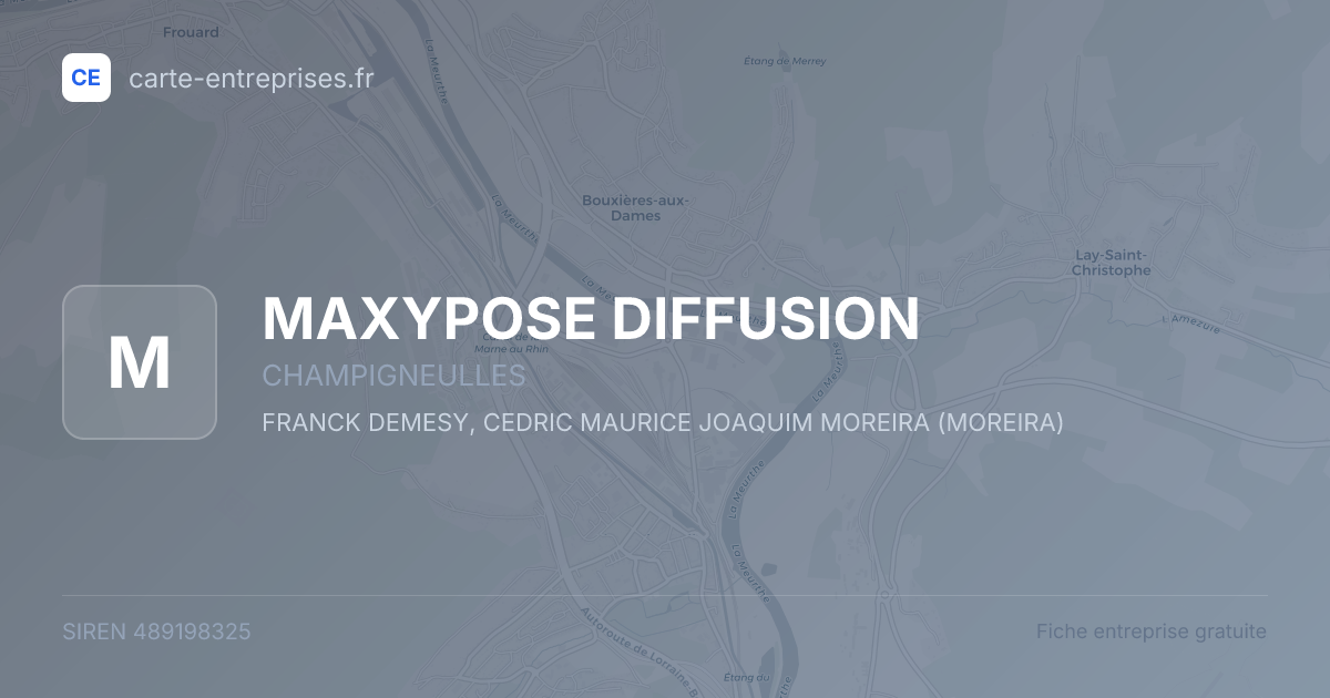 MAXYPOSE DIFFUSION — 489198325 — fiche entreprise