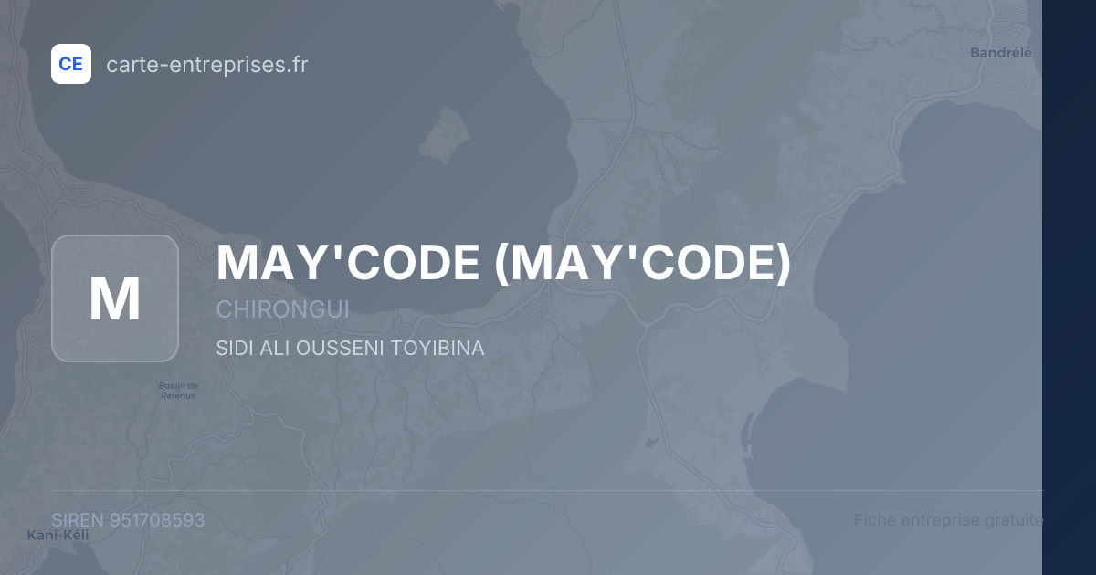 MAY'CODE — 951708593 — fiche entreprise
