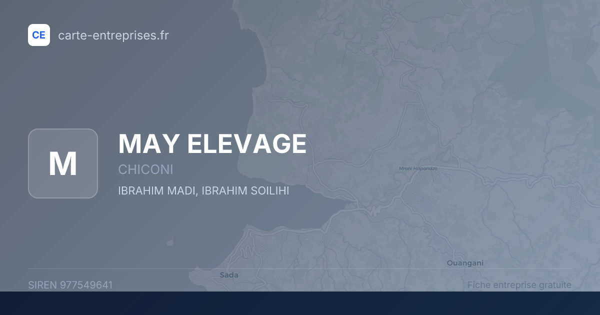 MAY ELEVAGE — 977549641 — fiche entreprise