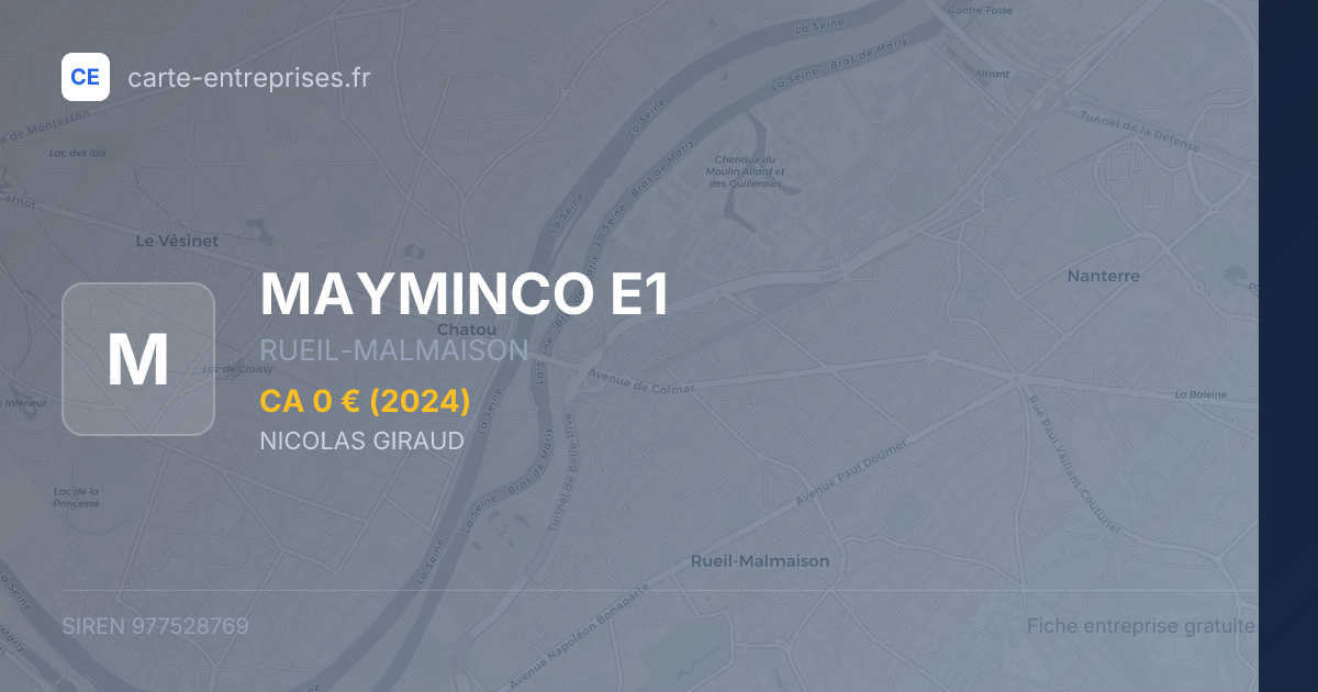 MAYMINCO E1 — 977528769 — fiche entreprise