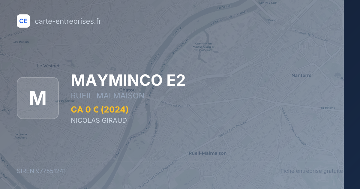 MAYMINCO E2 — 977551241 — fiche entreprise