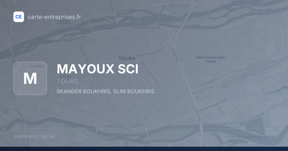 MAYOUX SCI — 843738758 — fiche entreprise