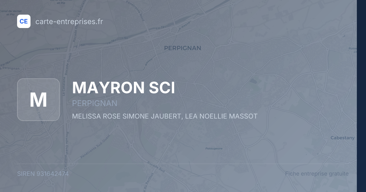 MAYRON  SCI — 931642474 — fiche entreprise