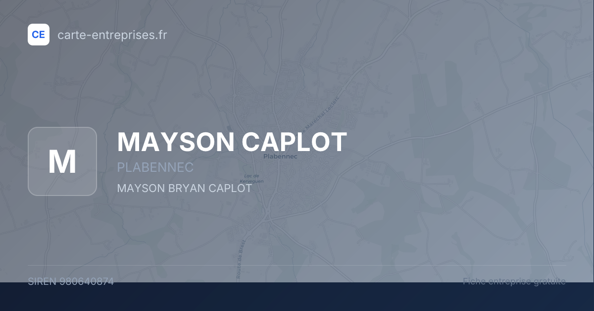 MAYSON CAPLOT — 980640874 — fiche entreprise