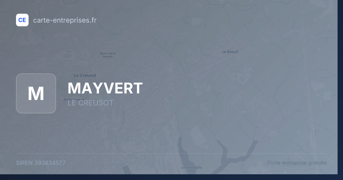 MAYVERT — 393834577 — fiche entreprise