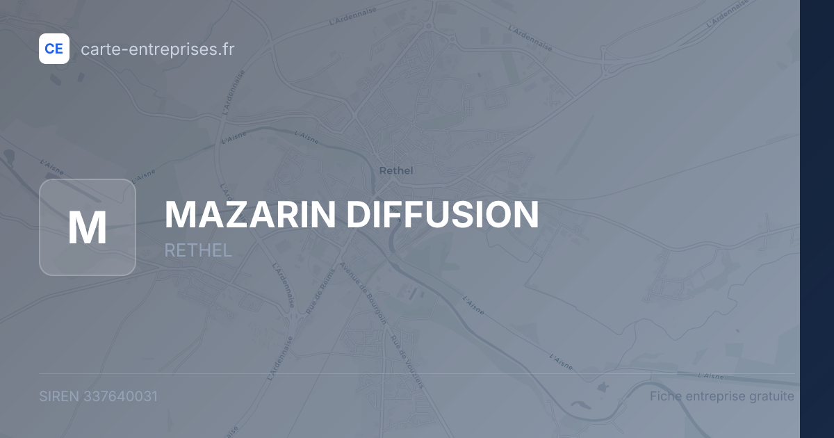 MAZARIN DIFFUSION — 337640031 — fiche entreprise