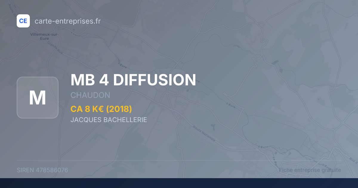 MB 4 DIFFUSION — 478586076 — fiche entreprise