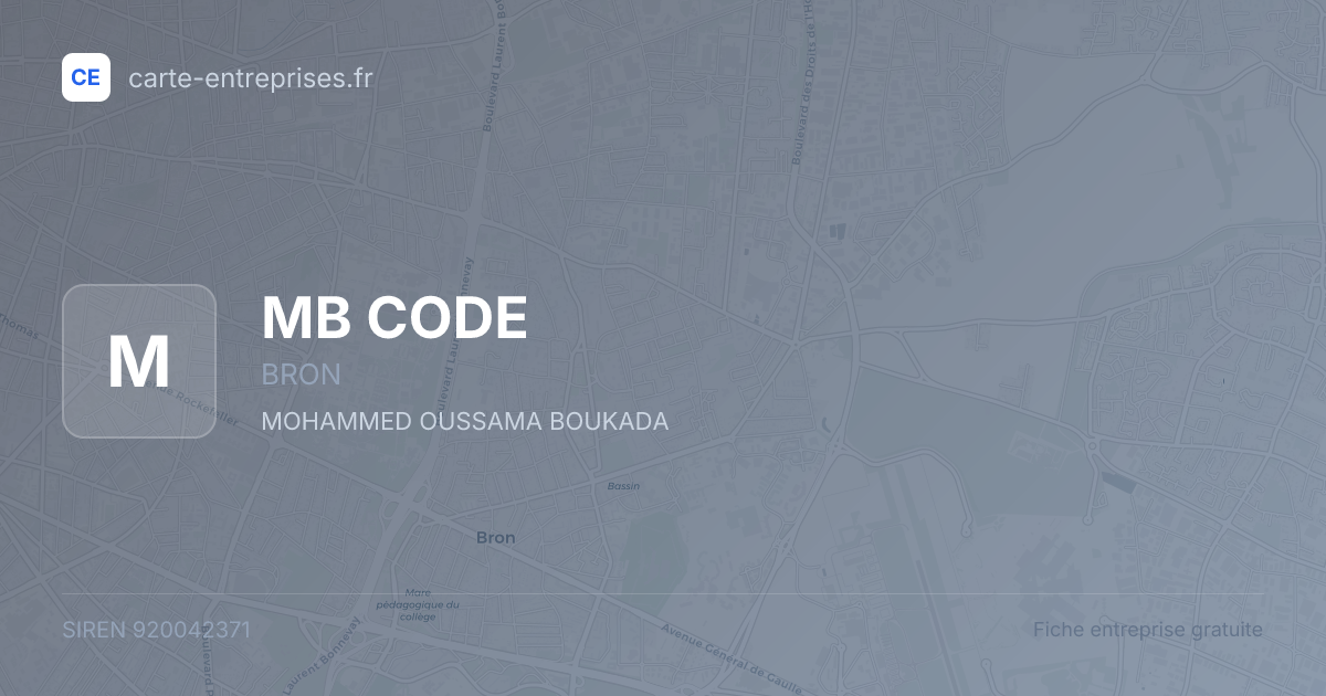 MB CODE — 920042371 — fiche entreprise
