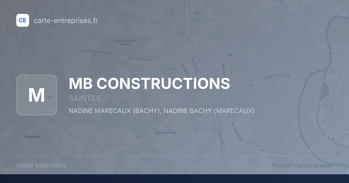 MB CONSTRUCTIONS — 491805065 — fiche entreprise