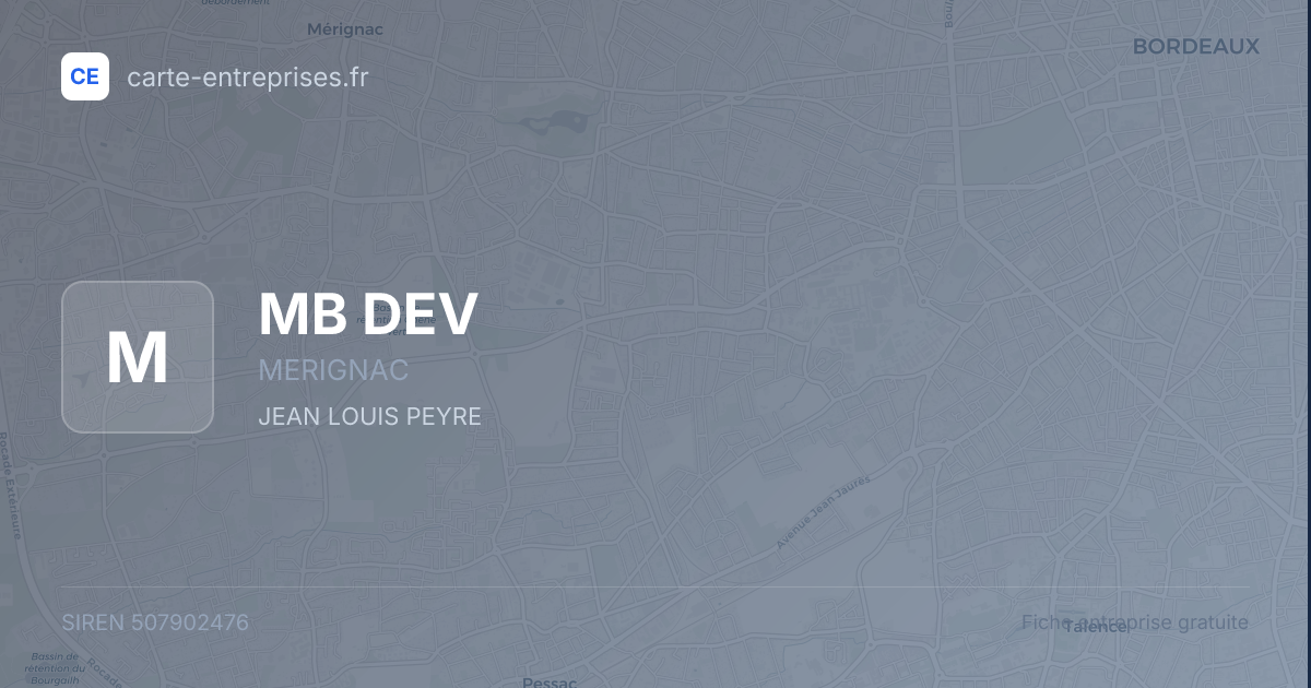 MB DEV — 507902476 — fiche entreprise