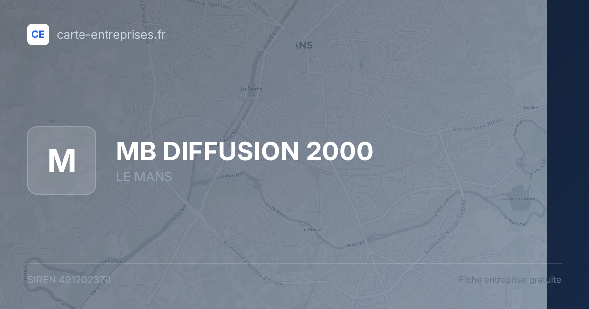 MB DIFFUSION 2000 — 491202370 — fiche entreprise