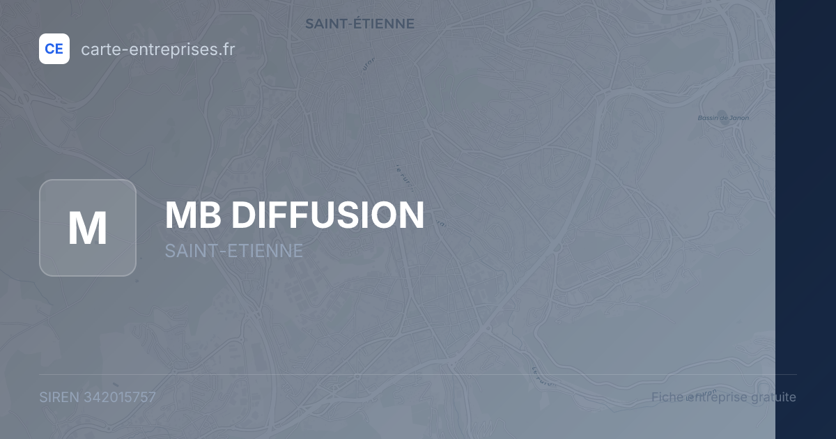 MB DIFFUSION — 342015757 — fiche entreprise