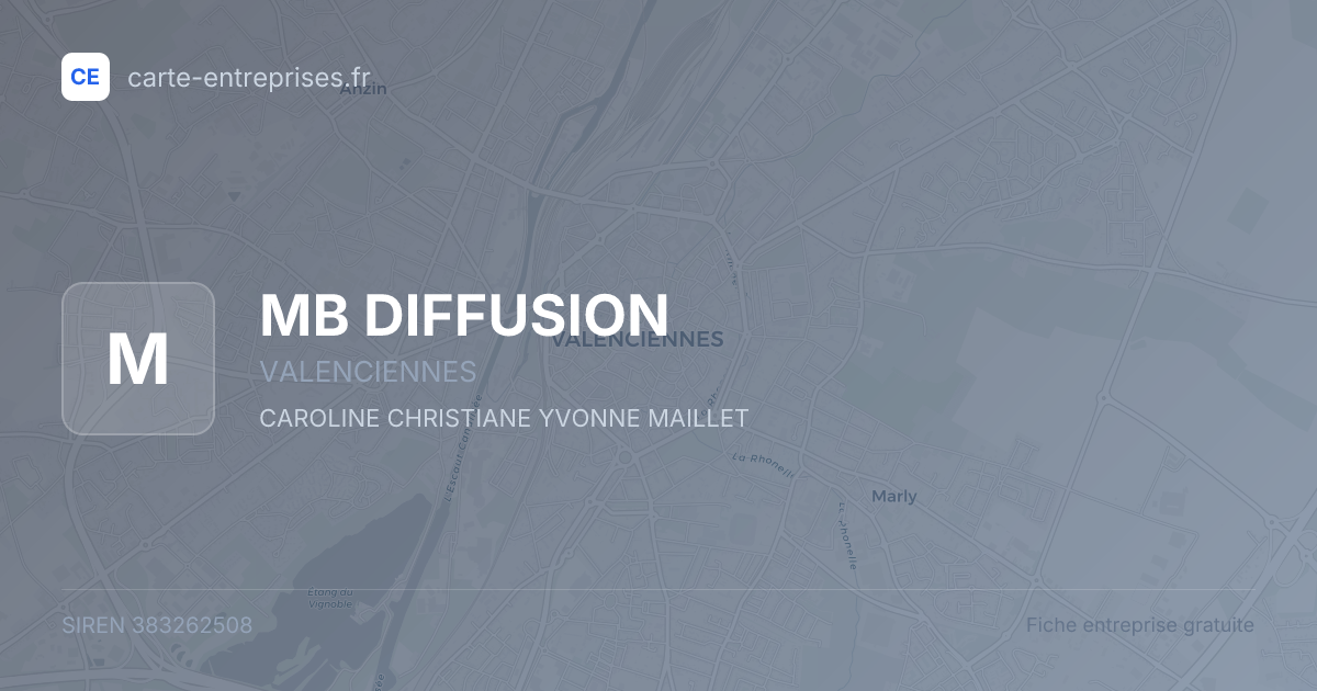 MB DIFFUSION — 383262508 — fiche entreprise