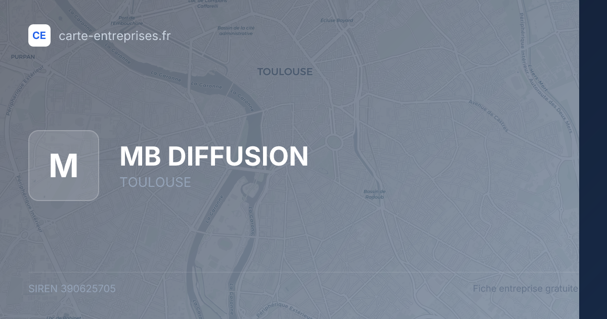 MB DIFFUSION — 390625705 — fiche entreprise