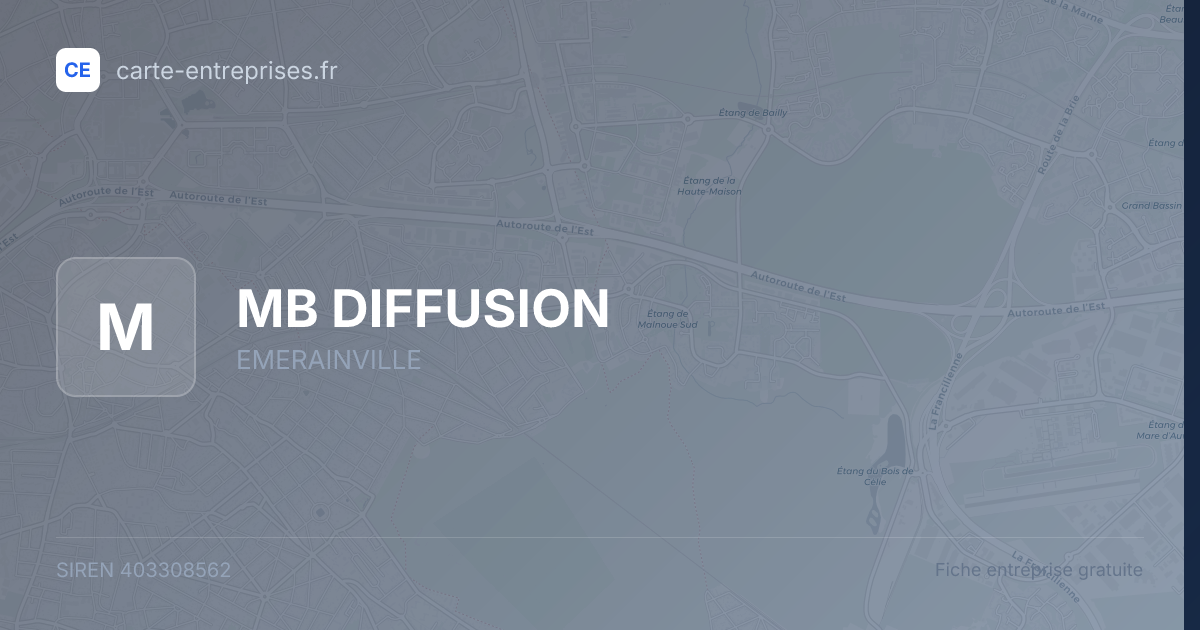 MB DIFFUSION — 403308562 — fiche entreprise
