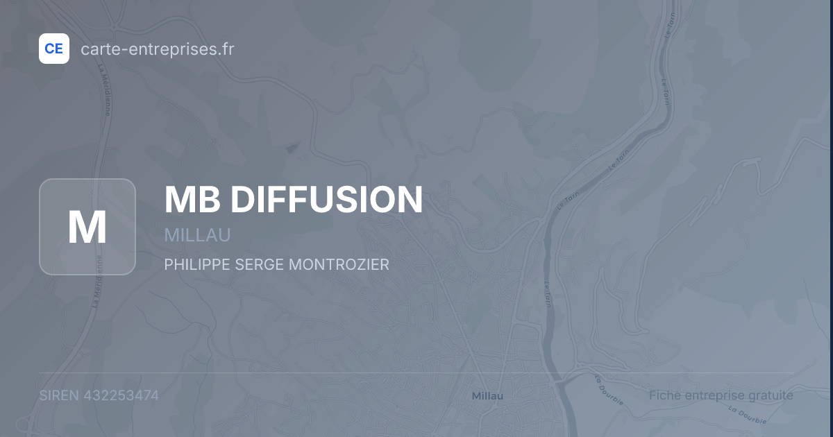 MB DIFFUSION — 432253474 — fiche entreprise