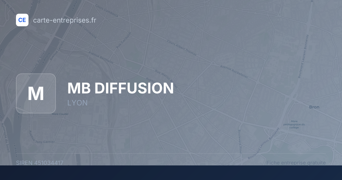 MB DIFFUSION — 451034417 — fiche entreprise