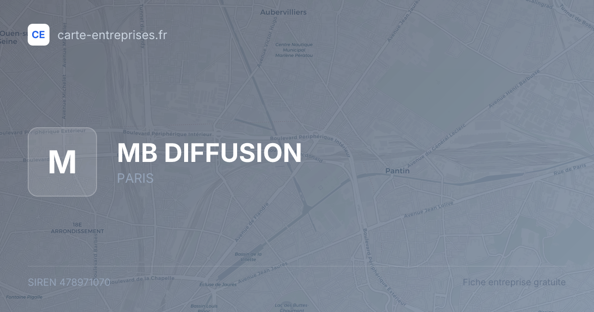 MB DIFFUSION — 478971070 — fiche entreprise
