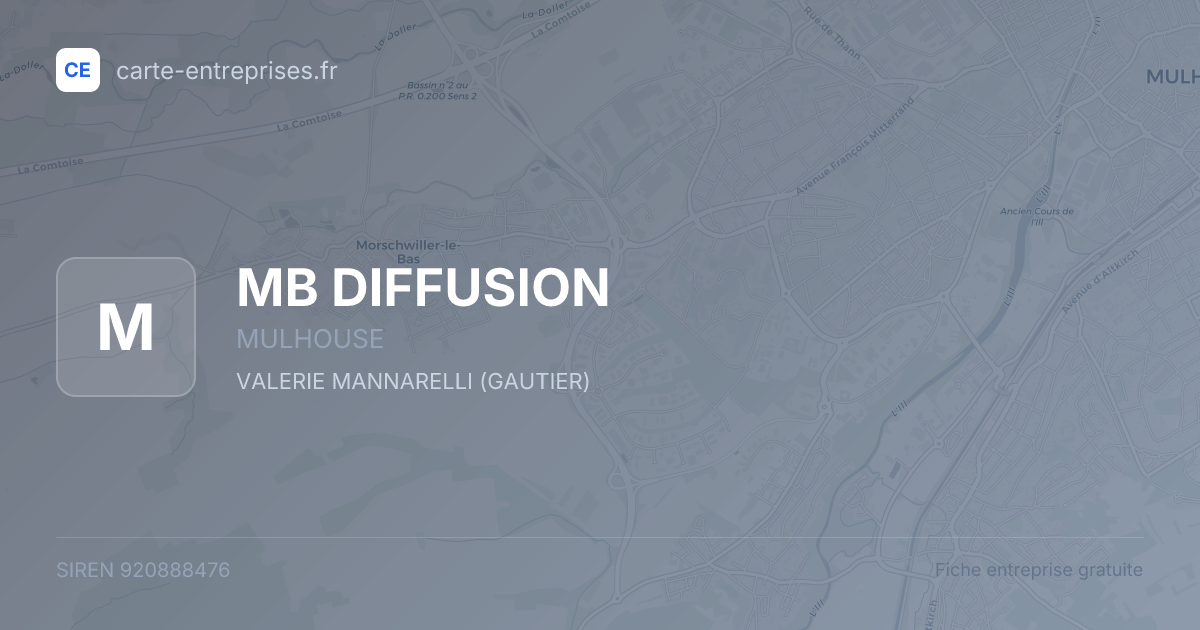 MB DIFFUSION — 920888476 — fiche entreprise