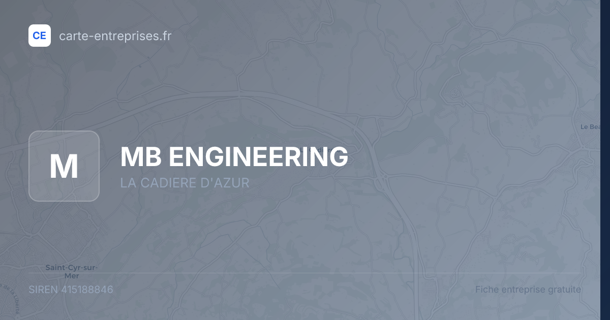 MB ENGINEERING — 415188846 — fiche entreprise