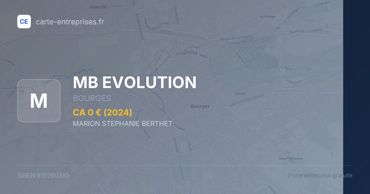 MB EVOLUTION — 815260385 — fiche entreprise