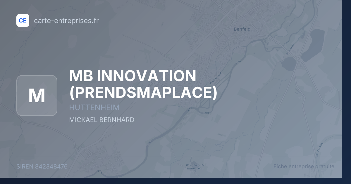 MB INNOVATION (PRENDSMAPLACE) — 842348476 — fiche entreprise