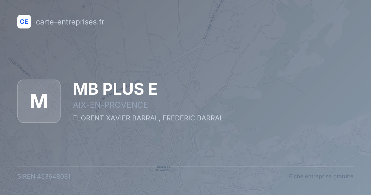 MB PLUS E — 453648081 — fiche entreprise
