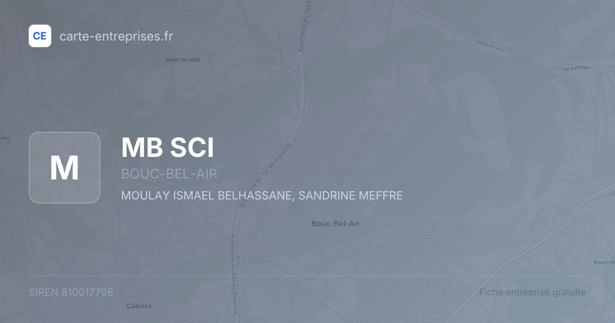 MB SCI — 810017798 — fiche entreprise
